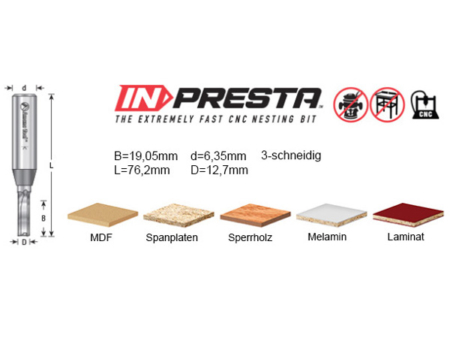 Nesting Fräser 45408-3 Amana Tool technische Daten