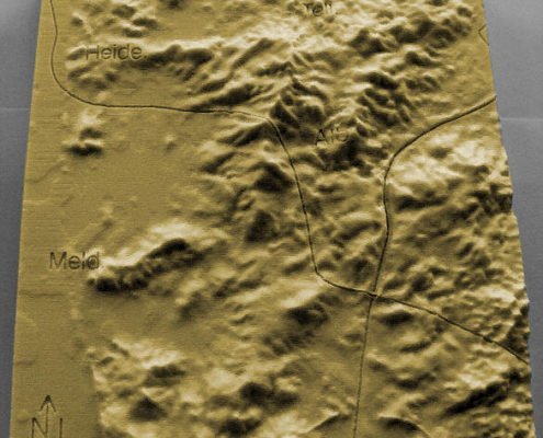 3d Landschaftsrelief aus Hartschaum