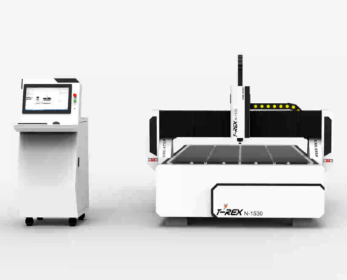 Stabile CNC Portalfräsmaschine T-Rex N-1530 mit verbautem Vakuumtisch