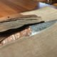 Damast Taschenmesser Griffe aus Edelholz
