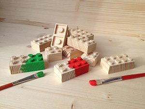 Holzbausteine - Legoholzsteine von CiddiToys-Holz