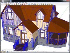 House Architecture CNC Fräsen routers Google_SketchUp