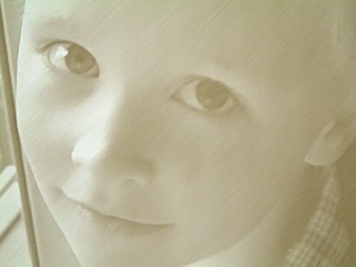 Kinderfoto als Lithophanie Fotogravur in Kunststoff