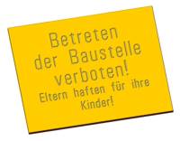 Schild erstellen - Schild Baustellenschild CAD