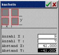 Schilder vervielfältigen mit Kacheln im CAD Modul