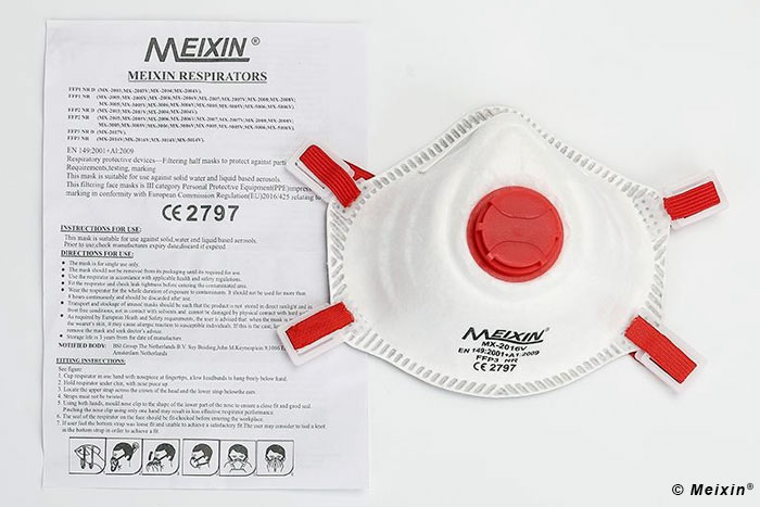 Staubschutzmaske FFP3 mit Ventil CE