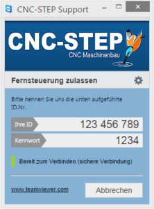 Über uns Teamviewer CNC Support