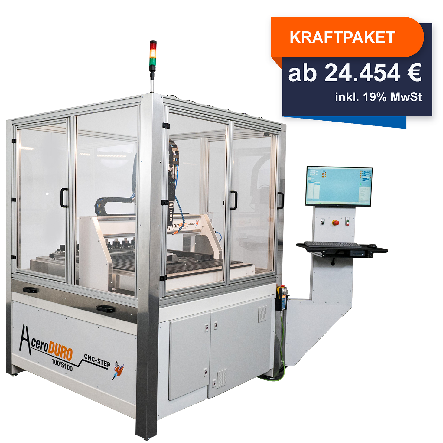 Ansicht einer CNC-Fräsmaschine AceroDURO