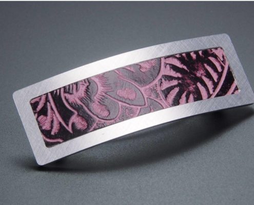 Design Haarspange mit Farbwechsel aus Alu