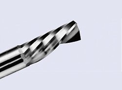 Kunststoff Fräser: Downcut Einschneider / polierte Spannut für PVC, POM, Plexiglas