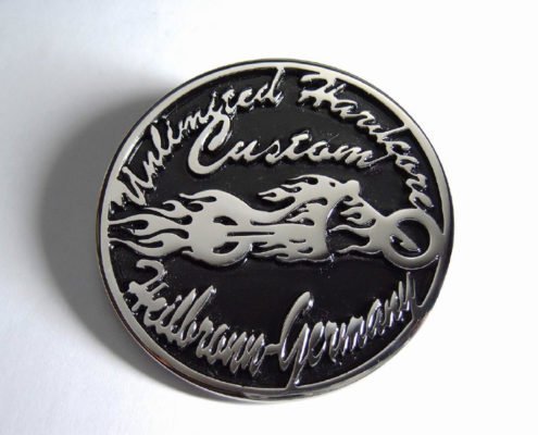 Edelstahl Button