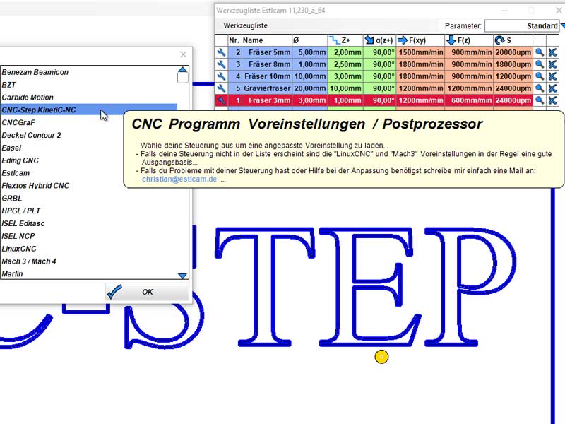 Estlcam - DIE einfache 2D, 2,5D & 3D CAM Software zum Fäsen