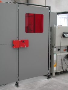 Geschlossener Laser Schutzraum