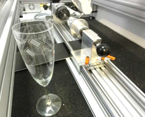 Glas gravieren Sektglas