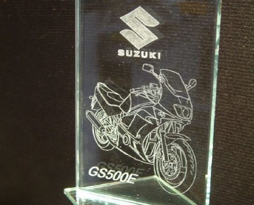 Glasgravur Motorrad Aufsteller