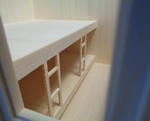 Holzmodelle Innenausbau Doppelbett