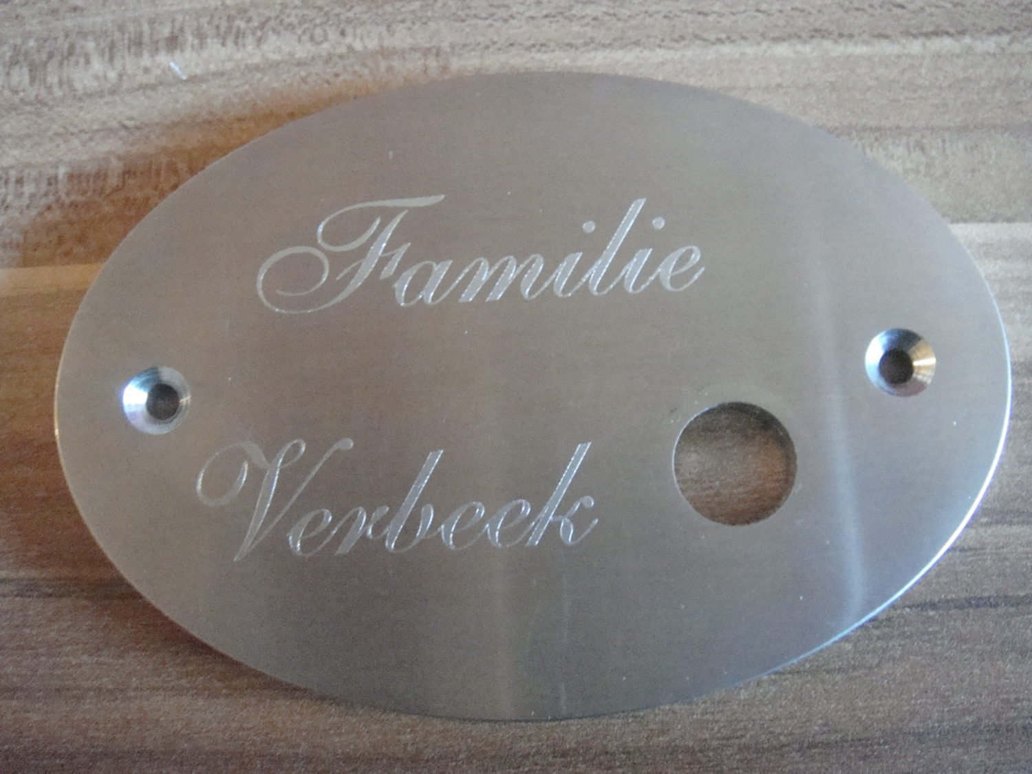 Klingelschild gravieren Edelstahl
