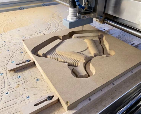 MDF Motorblock 3D fräsen