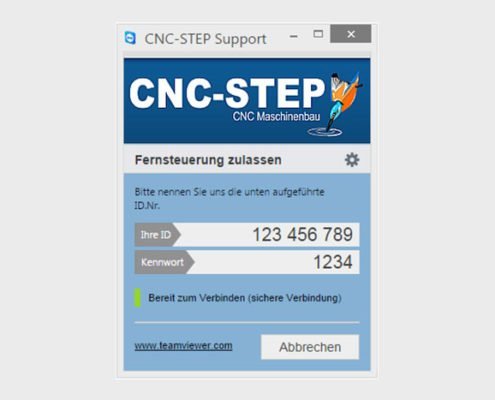 Über uns Teamviewer CNC Support